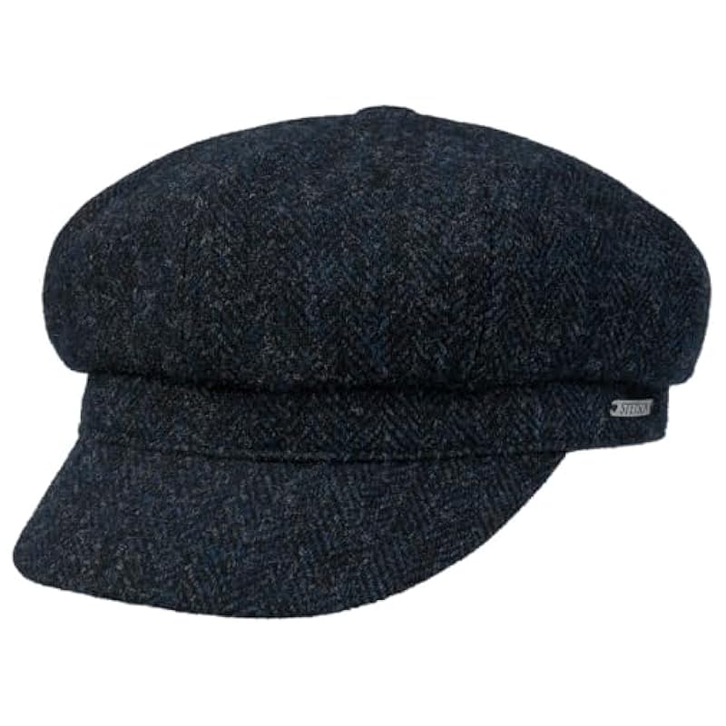 ‎mens Hats & Caps Stetson Stetson 8-Panel Wool Newsboy Cap Women/Men - Black-blue