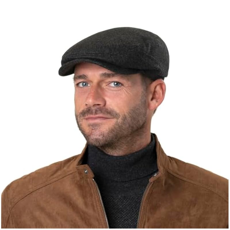 ‎womens Hats & Caps Stetson Stetson Cashmere Driver Flat Cap Women/Men - Made in Germany Anthracite