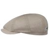 Stetson Hatteras Sustainable Light Flat Cap Men - Made in The EU Beige ‎mens Hats & Caps Stetson
