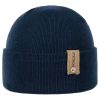 Stetson Hats & Caps ‎mens Stetson Organic Cotton Merino Beanie with Cuff Men - Made in Italy Navy