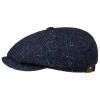 Stetson Hatteras Wool Colour Neps Flat Cap Men - Black-blue Stetson ‎mens Hats & Caps