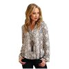 Stetson Tops, Tees & Blouses ‎womens Stetson Western Shirt Womens L/S Print L Cream 11-050-0590-7031 WH