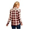 Stetson Stetson Western Shirt Womens L/S Plaid L Red 11-050-0597-7049 RE ‎womens Tops, Tees & Blouses