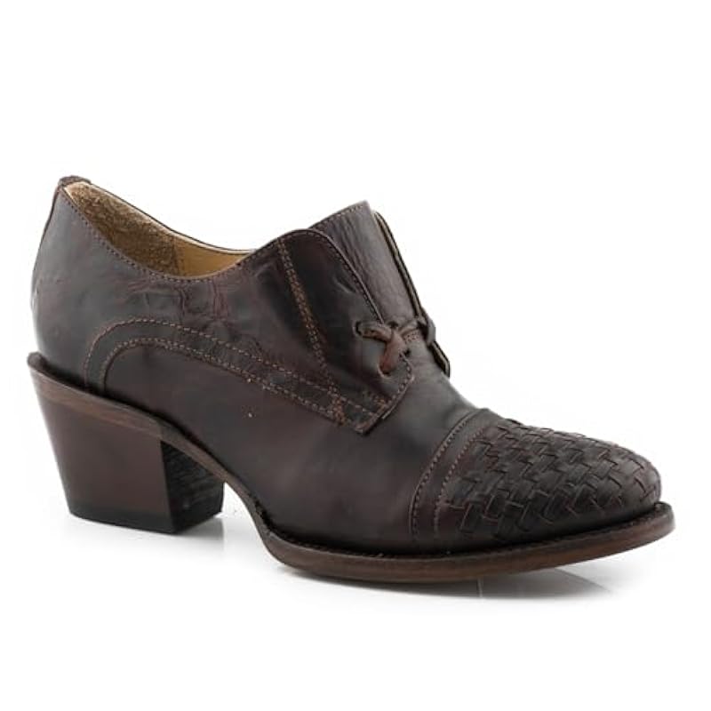 Stetson Women's Ash Western Booties Round Toe Brown 8 M ‎womens Boots Stetson