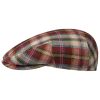 ‎mens Hats & Caps Stetson Stetson Kent Colverton Check Flat Cap Men - Made in The EU Bordeaux