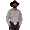 Stetson Shirts ‎mens Stetson Men's Original Rugged Ghost Geo Print Long Sleeve Snap Western Shirt Grey Small
