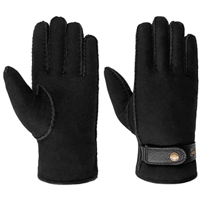 ‎mens Gloves & Mittens Stetson Stetson Deerskin Lambswool Gloves Men - Black