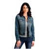 ‎womens Coats, Jackets & Vests Stetson Stetson Western Jacket Womens Dirty Denim M Blue 11-098-0202-7064 BU