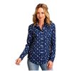 Stetson Western Shirt Womens L/S Ditzy XL Blue 11-050-0590-0423 BU Stetson ‎womens Tops, Tees & Blouses