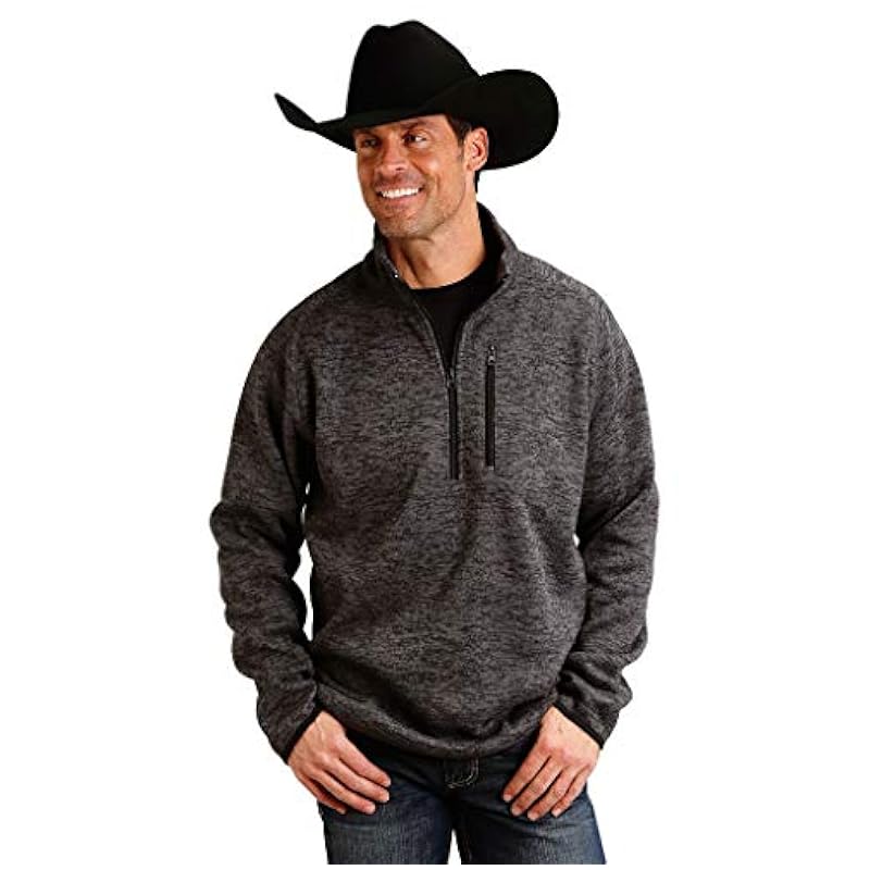 ‎mens Sweaters Stetson Stetson 2247 Bonded Sweater Knit Pullover Grey Large