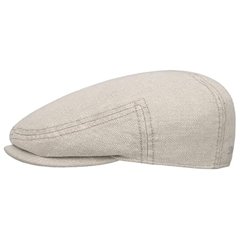 Stetson Kent Sustainable Linen Flat Cap Men - Made in The EU Oatmeal Stetson ‎mens Hats & Caps