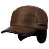 Stetson Stetson Byers Leather Cap Men - Dark Brown ‎mens Hats & Caps