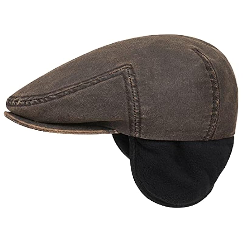 Stetson Kent Flat Cap with Ear Flaps Men - Made in The EU Brown Stetson ‎mens Hats & Caps