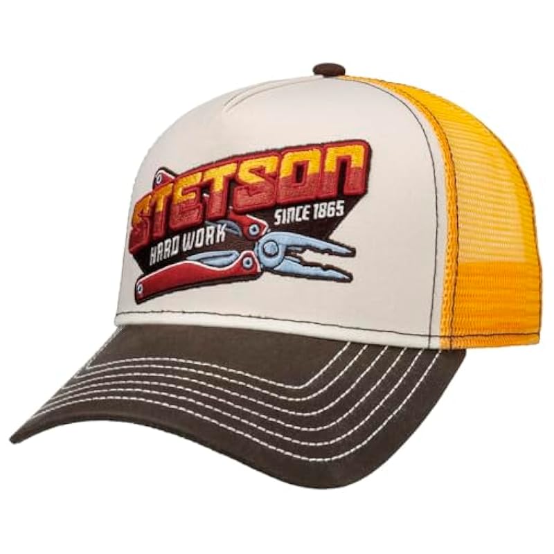 Stetson Hard Work Trucker Cap Women/Men - Yellow Stetson ‎womens Hats & Caps