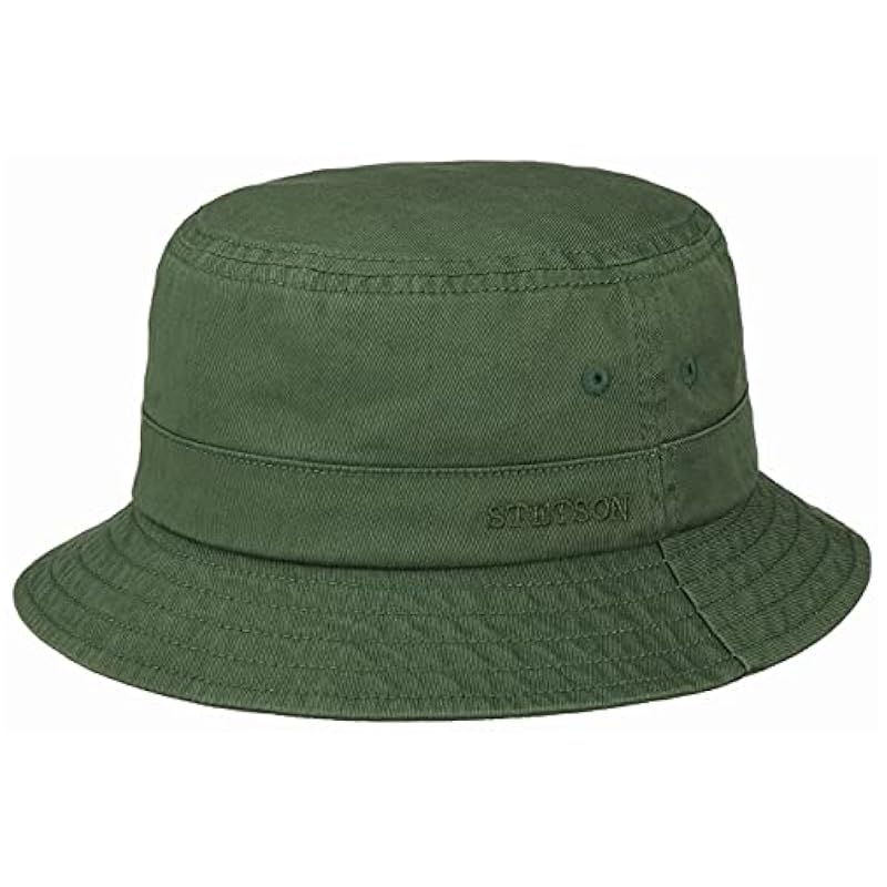 ‎mens Accessories Stetson Stetson Twill Bucket Hat with UV Protection Women/Men - Green