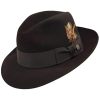 ‎mens Hats & Caps Stetson Stetson Men's Pinnacle Beaver Fur Felt Fedora Black 6 7/8