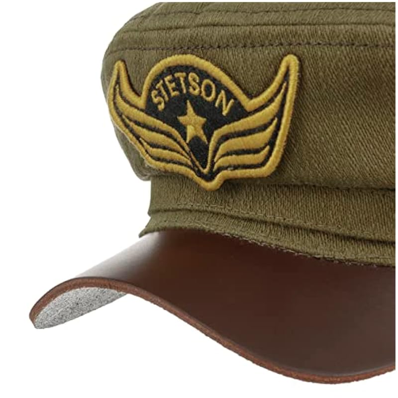 ‎mens Hats & Caps Stetson Stetson Peabody Cotton Fisherman´s Cap Men/Women - Made in France Olive