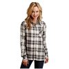 Stetson Herringbone Womens Cream Rayon/Nylon Ash Plaid BD L/S Shirt L ‎womens Tops, Tees & Blouses Stetson
