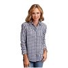 Stetson Tops, Tees & Blouses ‎womens Stetson Western Shirt Womens L/S Gingham L Navy 11-050-0597-5052 BU