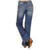 Stetson Women's Medium 214 Trouser Fit Jeans Blue 8W x 34L Stetson ‎womens Jeans