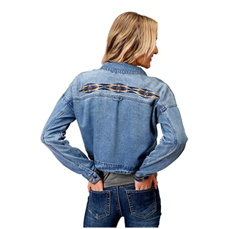 Coats, Jackets & Vests Stetson Stetson Western Jacket Womens Denim Snap L Blue 11-098-0565-6046 BU