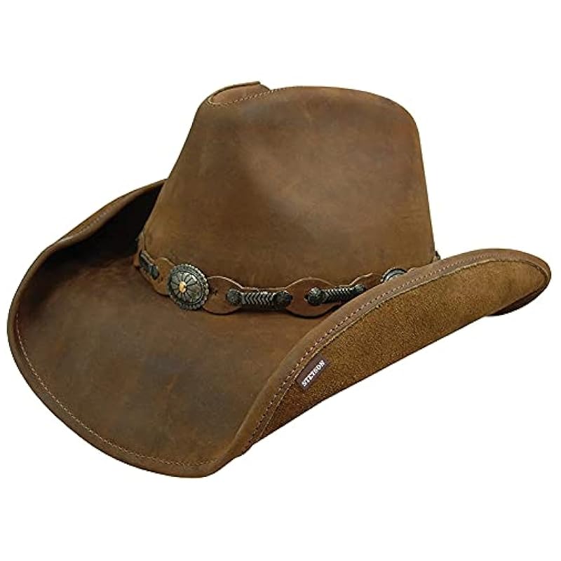‎unisex-ad Hats & Caps Stetson Stetson Roxbury Shapeable Leather Cowboy Western Hat Small