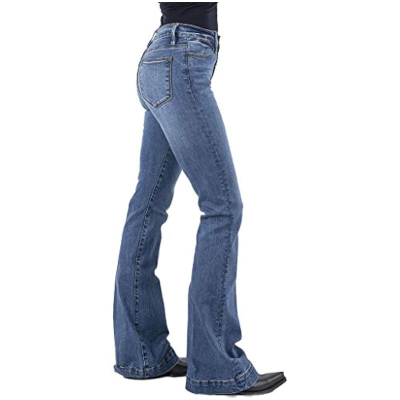 ‎womens Jeans Stetson Stetson 921 High Waist Flare Jeans 6W x 36L Blue