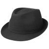 Stetson Geneva Linen Trilby Women/Men | Made in Italy Black ‎mens Hats & Caps Stetson