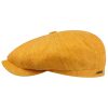 ‎mens Hats & Caps Stetson Stetson Hatteras Uni Linen Flat Cap Men - Made in The EU Yellow