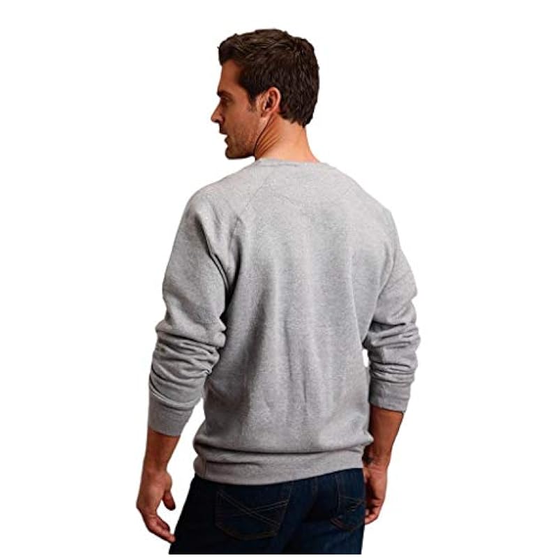 ‎men Active Stetson Stetson Western Sweatshirt Mens Crew Neck L Gray 11-097-0562-0881 GY