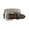 Stetson Belts Stetson Men's Leather Belt w/Double Western Stitch, Vintage/Taupe 34