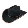 Stetson Stetson Foothills Banded Edge Felt Cowboy Hat (7 5/8) Black/Tan ‎mens Hats & Caps