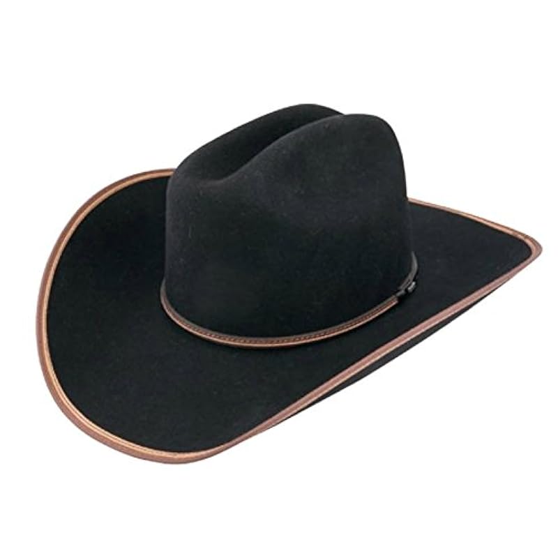 Stetson Stetson Foothills Banded Edge Felt Cowboy Hat (7 5/8) Black/Tan ‎mens Hats & Caps