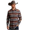 Stetson Mens Grey 100% Cotton Serape Aztec L/S 2 Pkt Shirt 3XL Stetson ‎mens Shirts