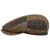 Stetson Hats & Caps ‎mens Stetson Mandeo Driver Patchwork Flat Cap Men - Made in The EU Beige-brown