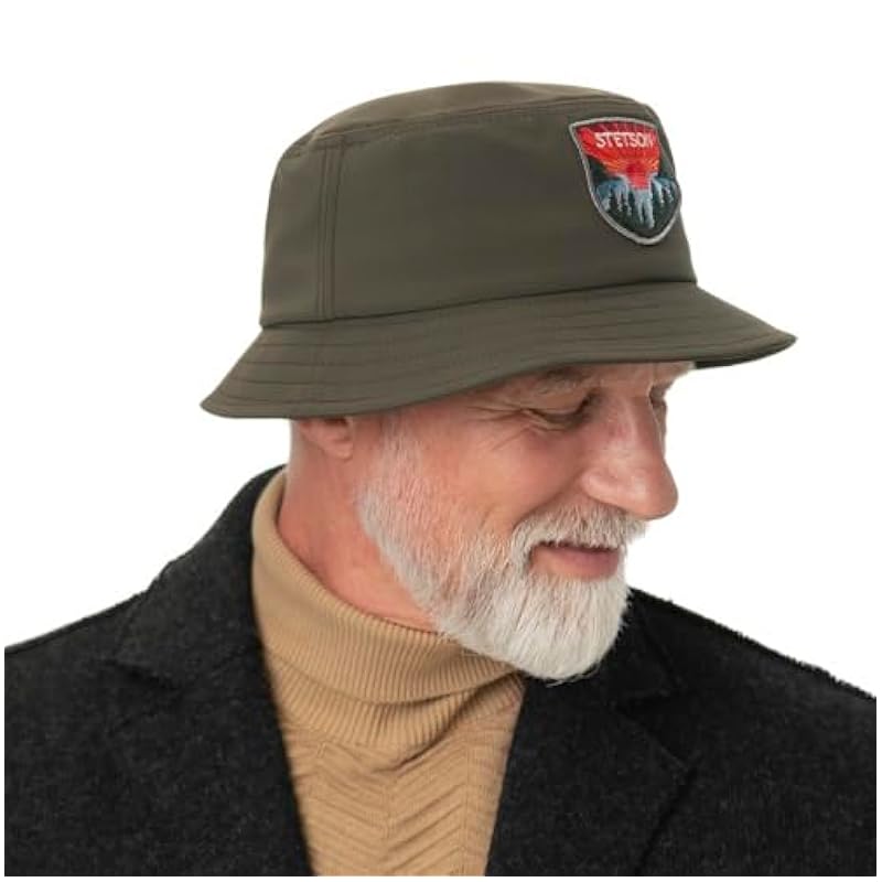 Stetson Jersey Bucket Hat with UV Protection Women/Men - Olive ‎womens Hats & Caps Stetson