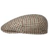 Stetson Kent Tricolour Houndstooth Flat Cap Men - Made in Germany Beige Stetson ‎mens Hats & Caps