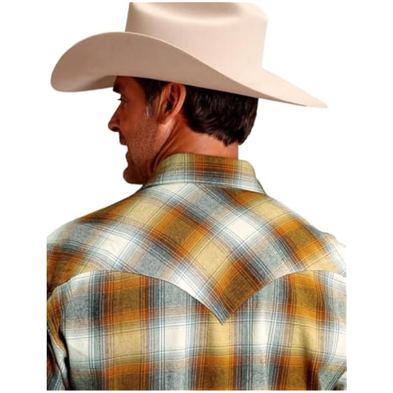 Stetson Western Shirt Mens L/S Collar L Brown 11-001-0478-6055 BR ‎mens Shirts Stetson