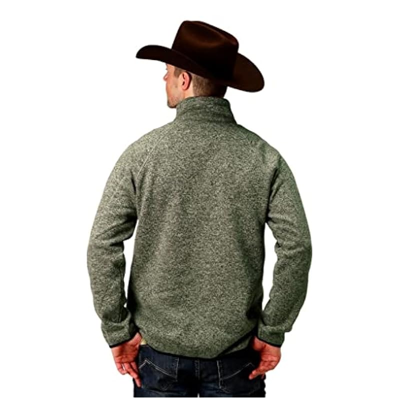 ‎men Active Stetson Stetson Western Sweatshirt Mens 1/4 Zip L Green 11-014-0120-7034 GR