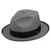 ‎mens Hats & Caps Stetson Stetson Men's Latte Florentine Milan Straw Hat Grey