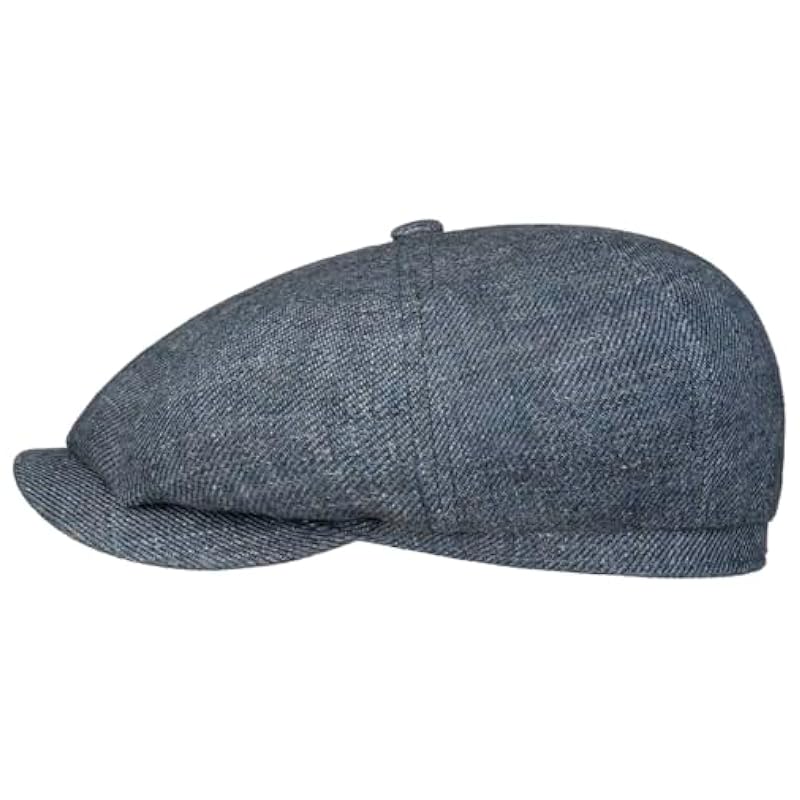 Stetson Hatteras Inspection Tag Flat Cap Men - Made in Germany Blue-mottled ‎mens Hats & Caps Stetson