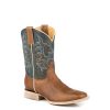 Stetson Mens Obadiah Brown Leather Cowboy Boots 14 D ‎mens Boots Stetson