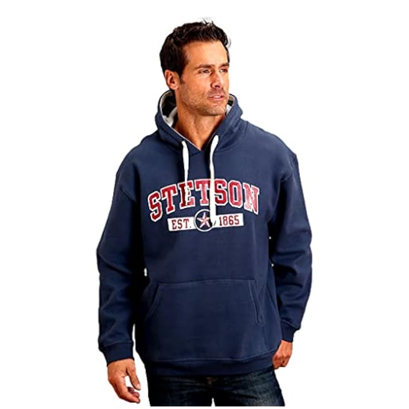 ‎men Active Stetson Stetson Western Sweatshirt Mens Drawstring S Navy 11-097-0562-0911 BU