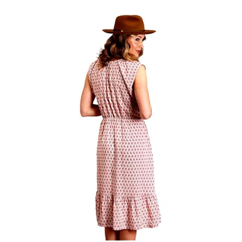 Stetson Dresses ‎womens Stetson Women's Cottage Floral Print Midi Dress Red Large