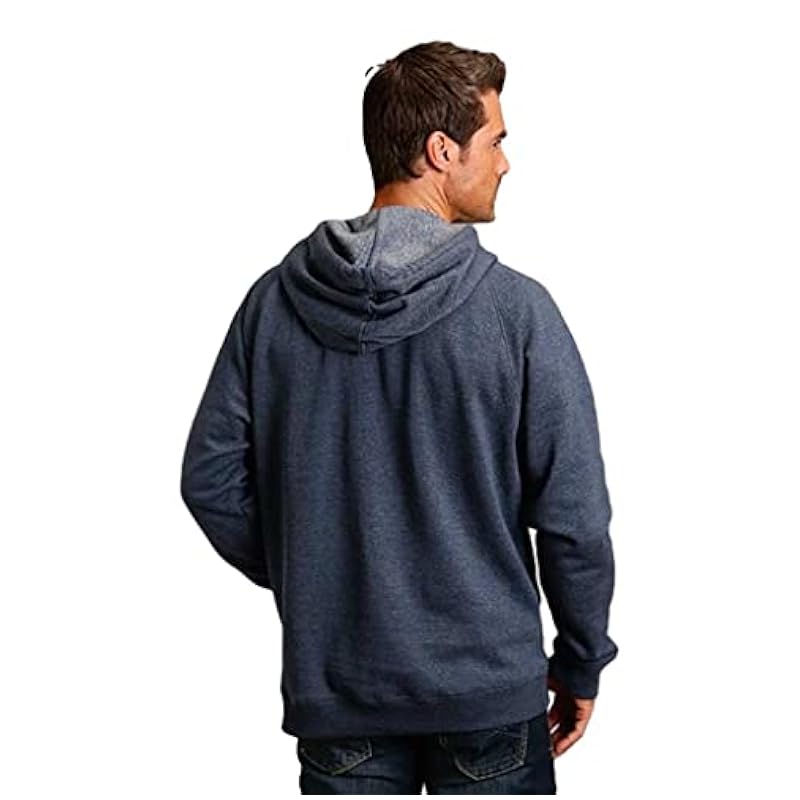‎mens Fashion Hoodies & Sweatshirts Stetson Stetson Mens Blue Cotton Blend Bold Logo Star Hoodie XL