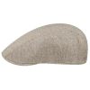 Stetson Sustainable Herringbone Flat Cap Men - Made in The EU Beige ‎mens Hats & Caps Stetson