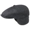 Stetson Stetson Hatteras Loden Earflaps Cap Men - Made in Germany Anthracite ‎mens Hats & Caps