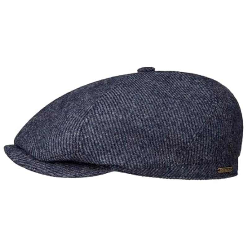 ‎mens Hats & Caps Stetson Stetson Bendavoa Wool 6 Panel Flat Cap Men - Made in The EU Blue