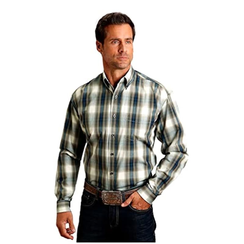 ‎mens Shirts Stetson Stetson Western Shirt Mens L/S Dyed L Brown 11-001-0579-1061 BR