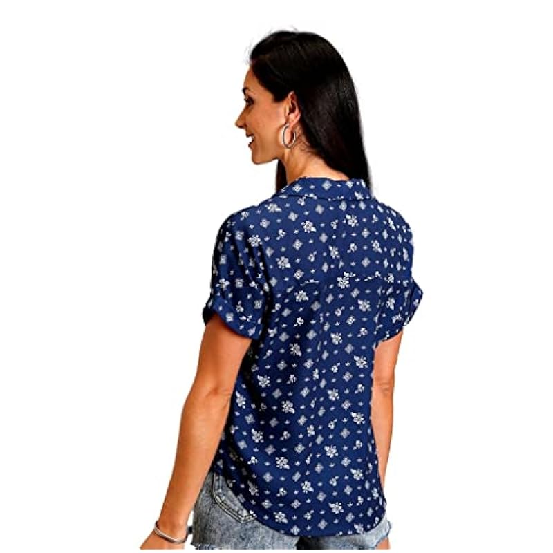 Stetson Stetson Western Shirt Womens S/S Dolman XL Blue 11-051-0590-0423 BU ‎womens Tops, Tees & Blouses